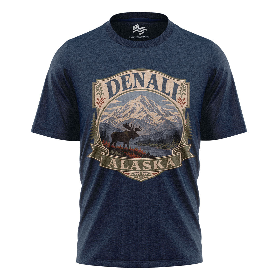 Denali Alaska Vintage T-Shirt | National Park Wildlife Travel Tee