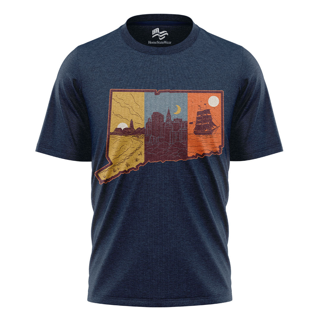 Layers of Connecticut Tee | Vintage State Graphic Shirt