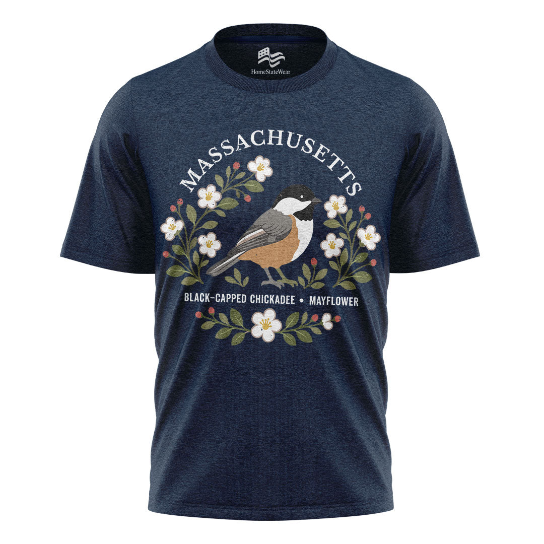 Massachusetts Chickadee T-Shirt | Mayflower Nature Gift Tee