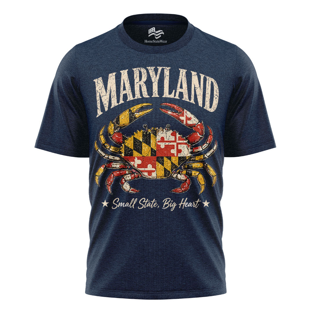 Maryland Crab Flag T-Shirt | Small State Big Heart Tee