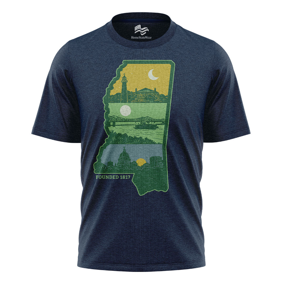 Layers of Mississippi T-Shirt, Vintage Magnolia State Graphic Tee