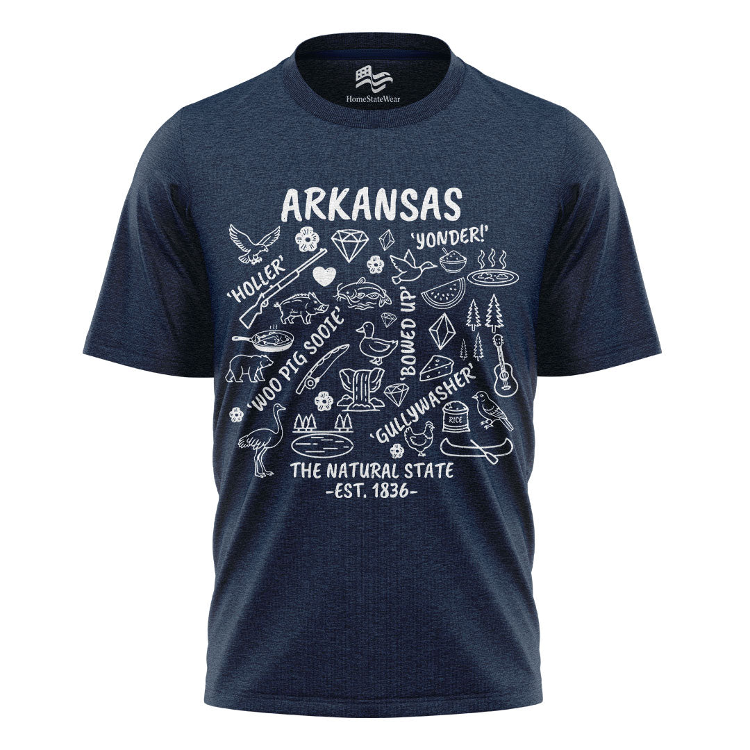 Arkansas Natural State Tee | Ozark Mountain Graphic Shirt