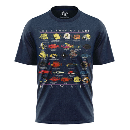 Fishes of Maui Hawaii Vintage 90s Fish Graphic Shirt