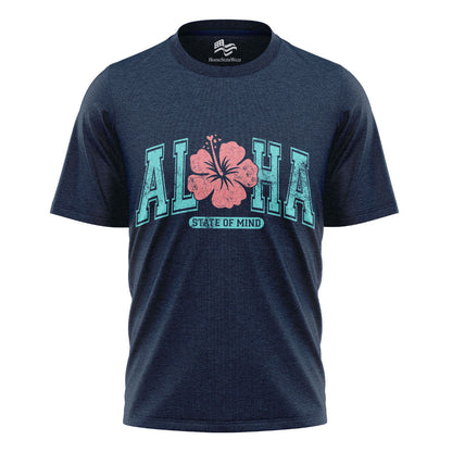 Aloha State of Mind Comfort Colors Varsity Hawaii Hibiscus Shirt