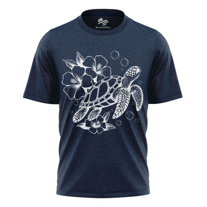 Hibiscus Sea Turtle Hawaiian Beach Vacation Shirt