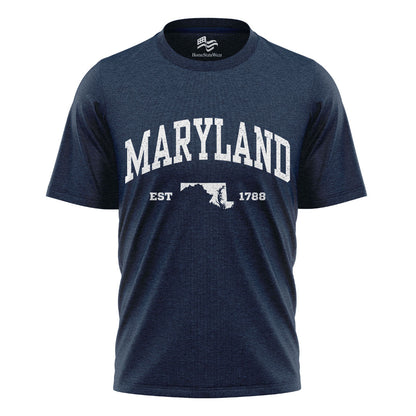 Maryland Map Comfort Colors Tee | Travel Souvenir Gift Shirt