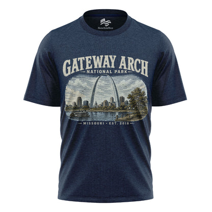 Gateway Arch National Park Vintage T-Shirt, St. Louis Missouri Travel Tee