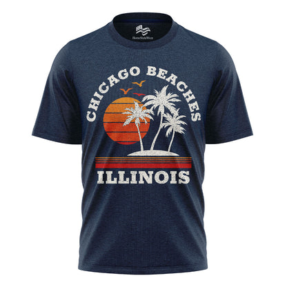 Chicago Beaches Illinois Tee | Lake Michigan Souvenir Shirt