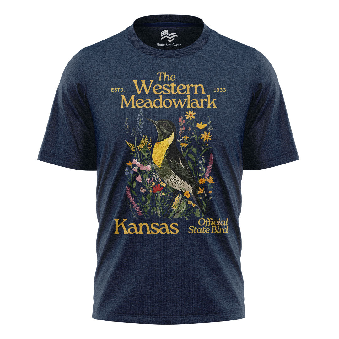 Kansas Western Meadowlark Tee | State Bird Nature Shirt