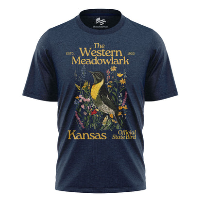 Kansas Western Meadowlark Tee | State Bird Nature Shirt