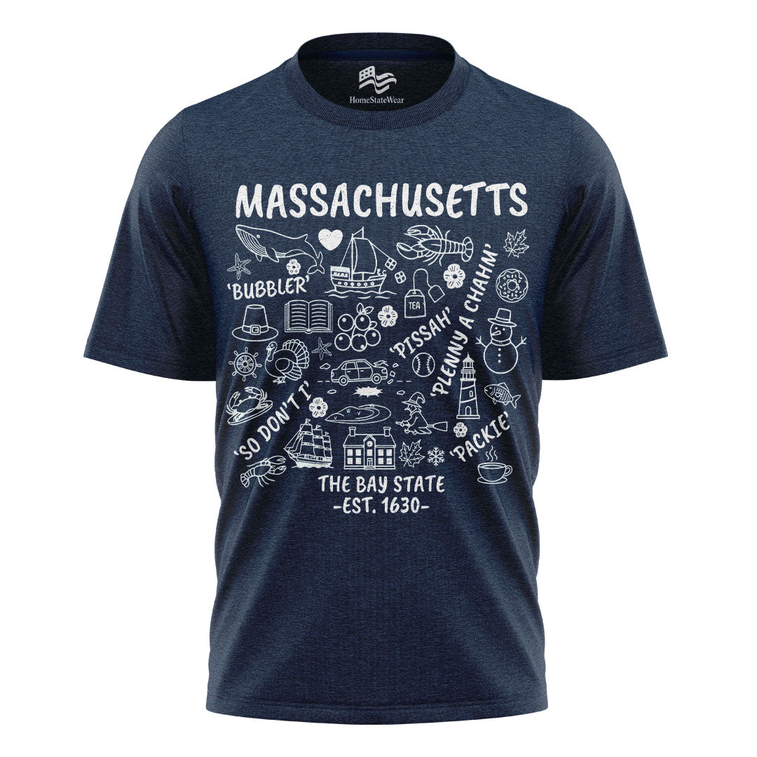 Massachusetts Bay State T-Shirt | Boston Humor Coastal Tee