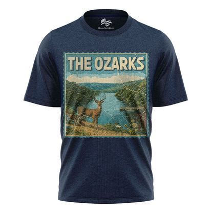 Ozarks Deer Scene T-Shirt, Vintage Missouri State Pride Tee