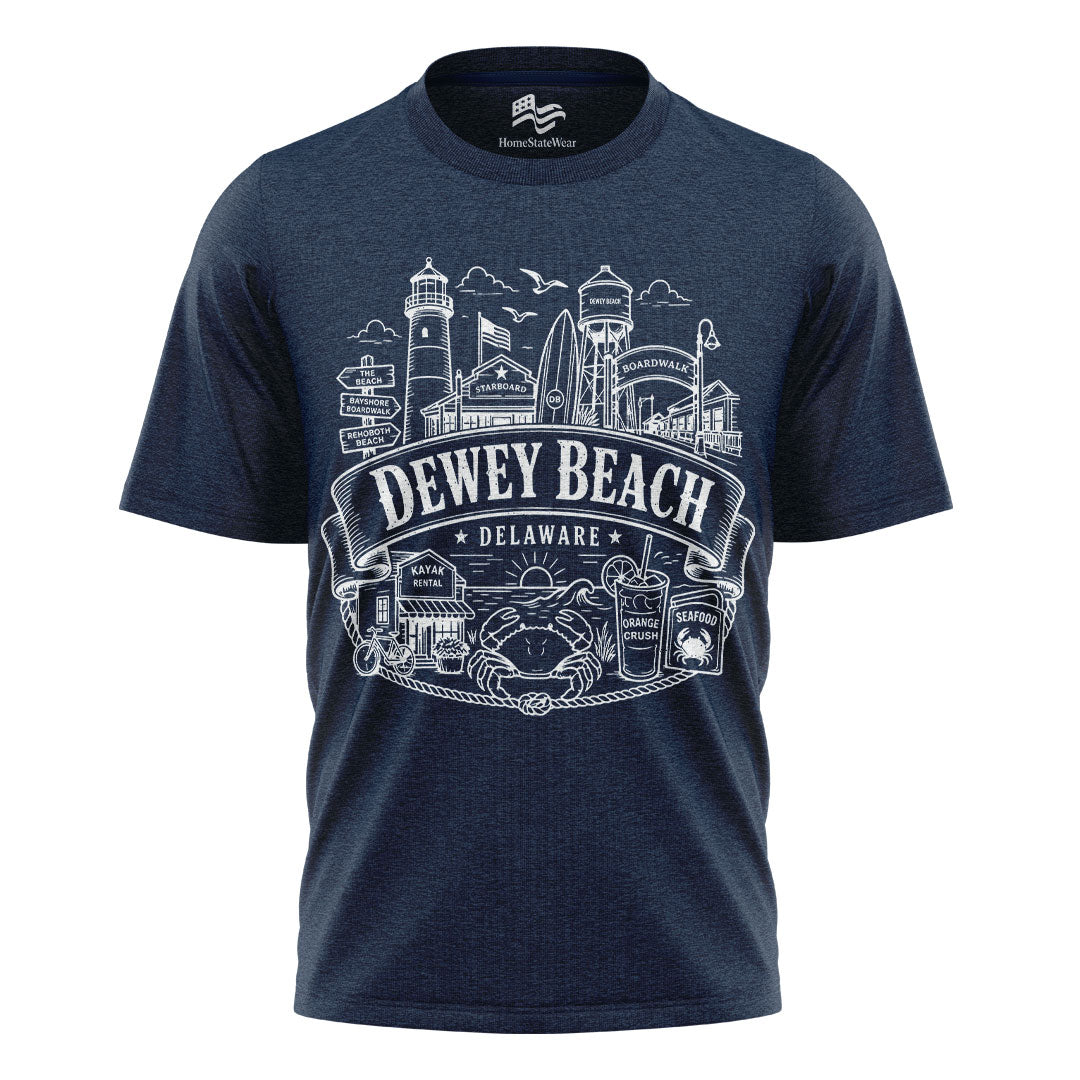 Dewey Beach Delaware Comfort Colors Tee | Coastal Vacation Shirt