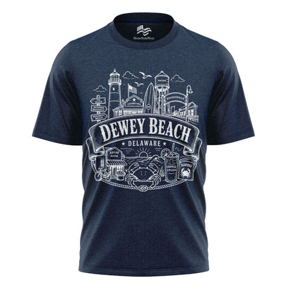 Dewey Beach Delaware Comfort Colors Tee | Coastal Vacation Shirt