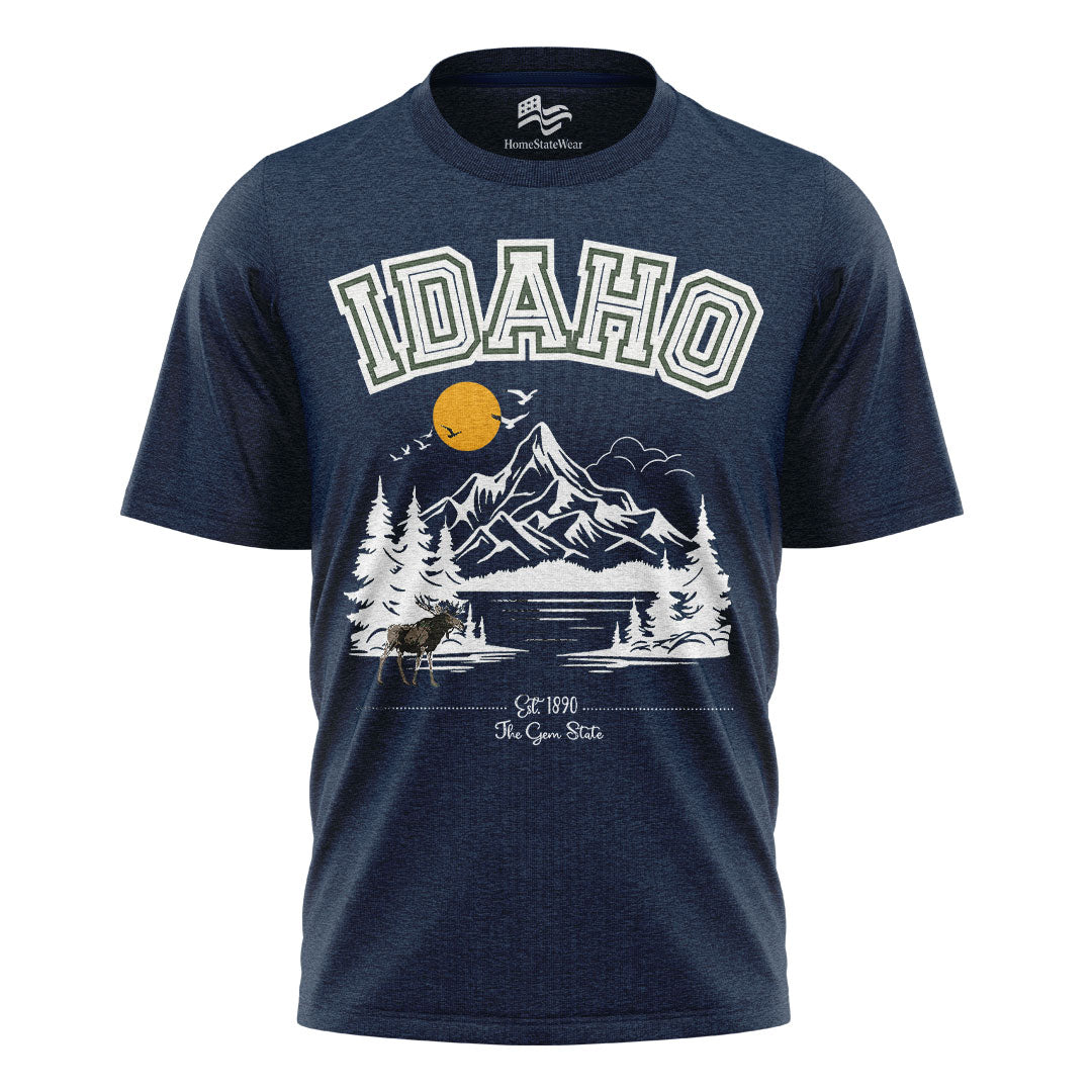 Idaho Camping T-Shirt | Gem State Hiking Travel Tee