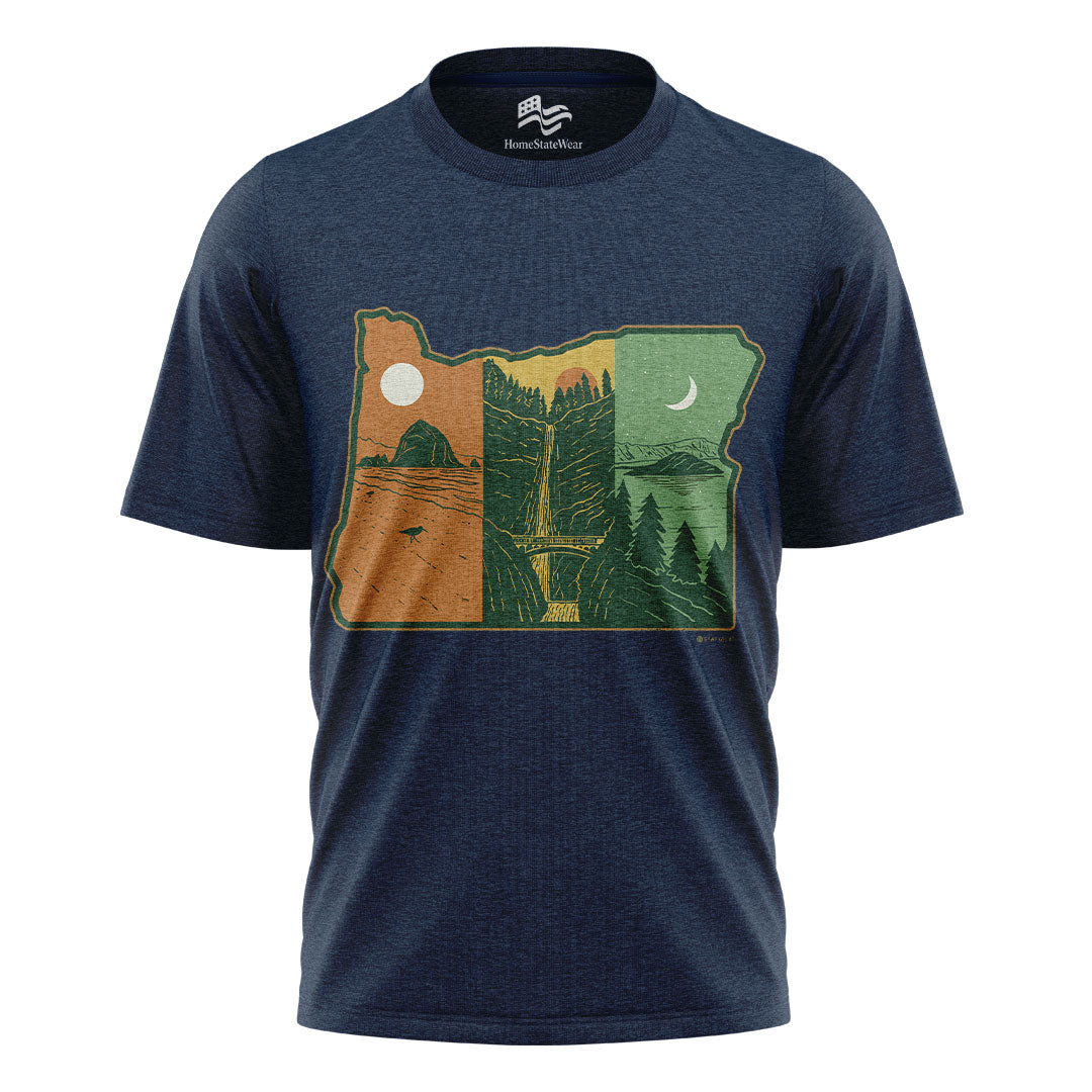 Layers of Oregon T-Shirt, Vintage Nature State Pride Tee