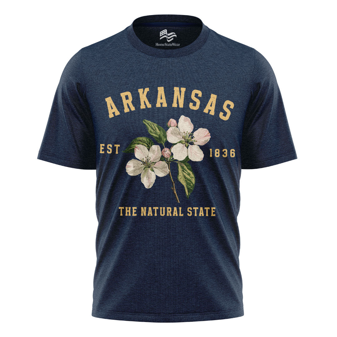 Arkansas Apple Blossom Flower Tee | Vintage State Floral Shirt