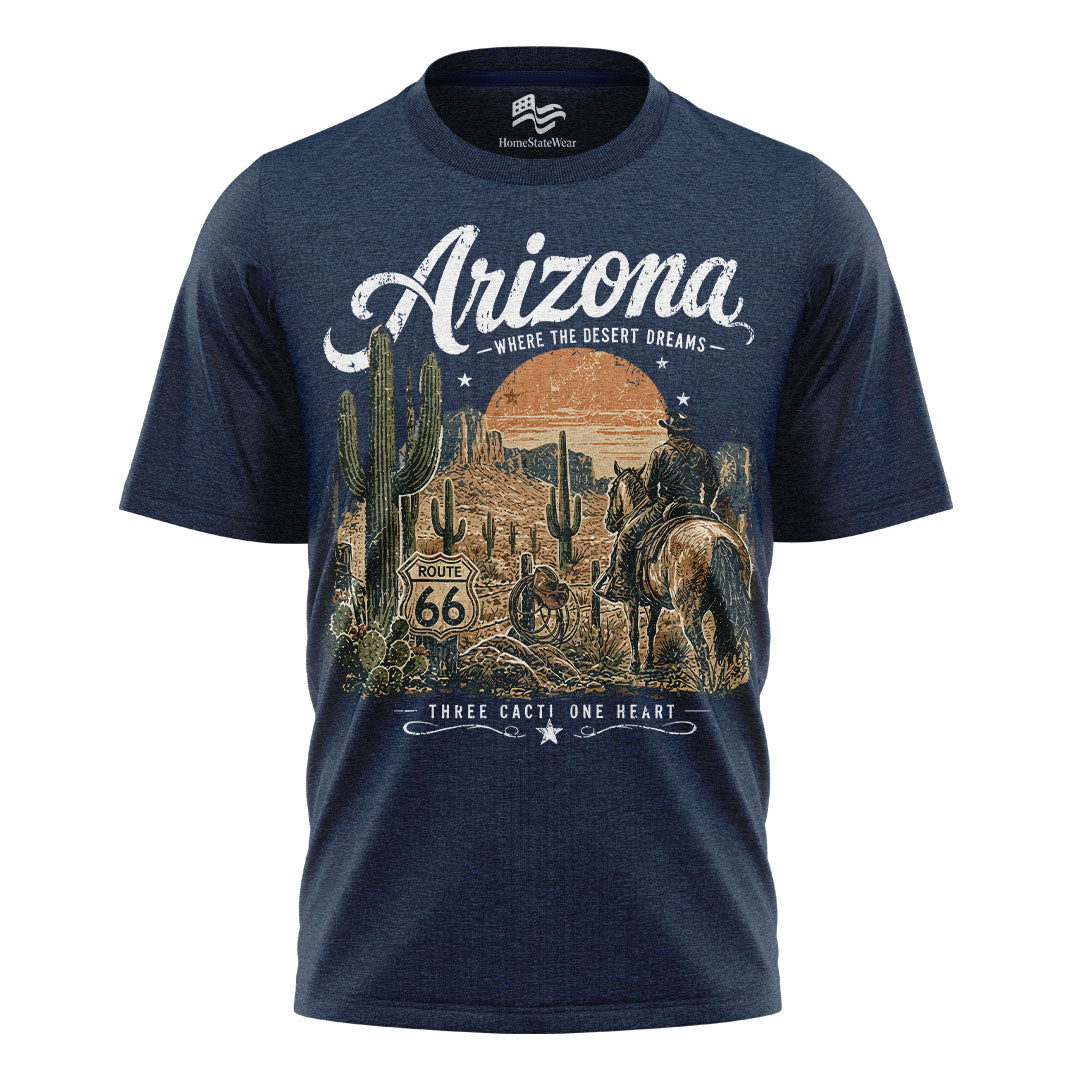 Arizona Cowboy Graphic Tee | Vintage Desert Cactus Shirt