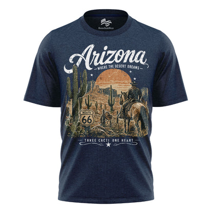 Arizona Cowboy Graphic Tee | Vintage Desert Cactus Shirt