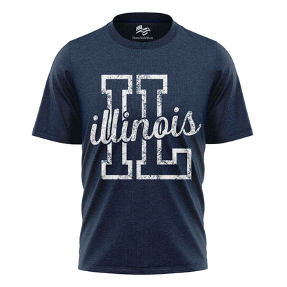 Illinois Comfort Colors Tee | Retro Varsity Pride Shirt