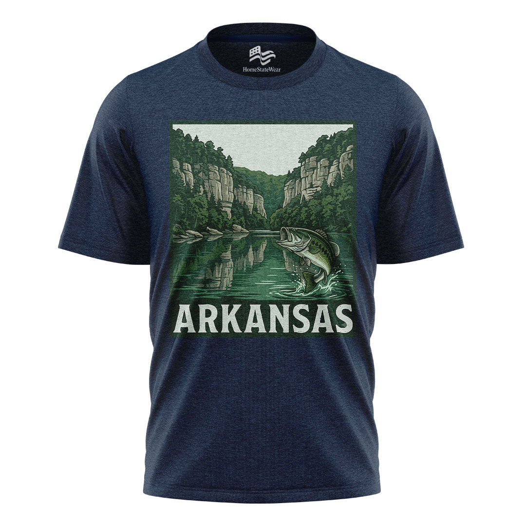 Arkansas Bass Fishing Tee | Natural State Outdoors Shirt