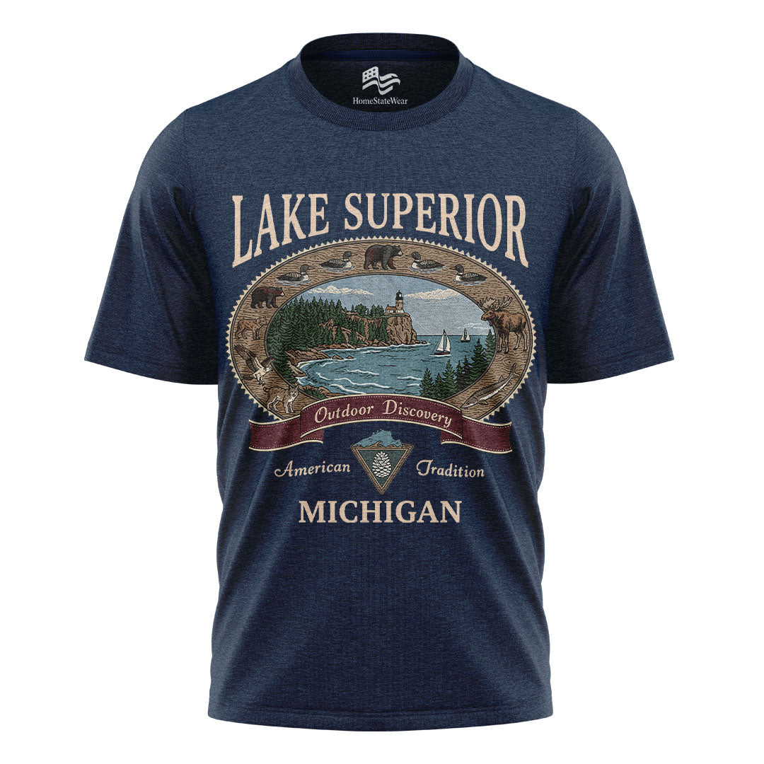 Lake Superior Michigan Sweatshirt | Vintage Outdoor Crewneck