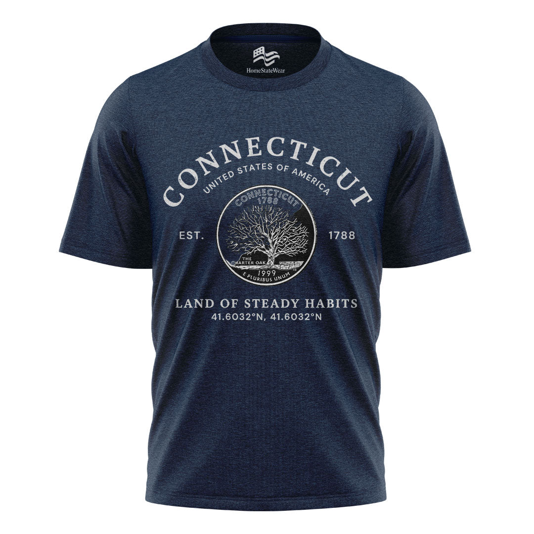 Connecticut Constitution State Tee | Vintage Souvenir Gift Shirt