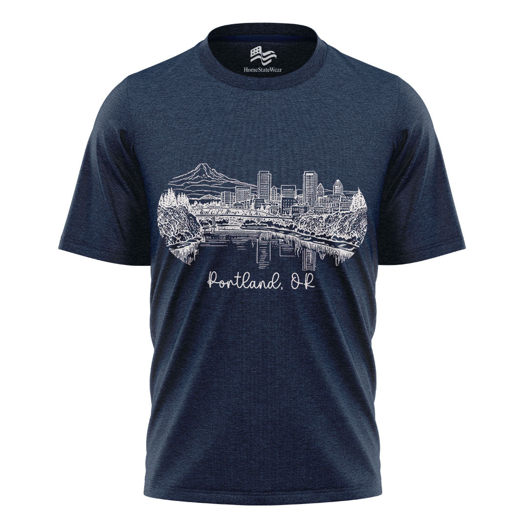 Portland Oregon Skyline T-Shirt, Vintage Travel Souvenir Tee