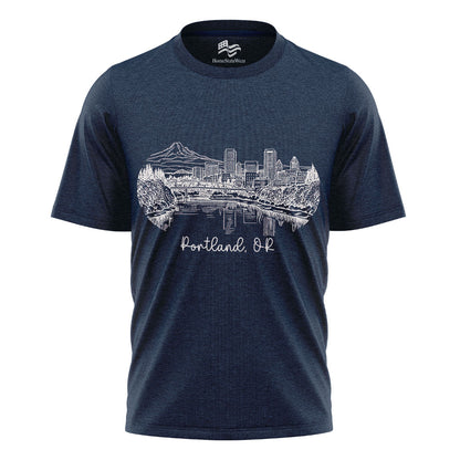 Portland Oregon Skyline T-Shirt, Vintage Travel Souvenir Tee