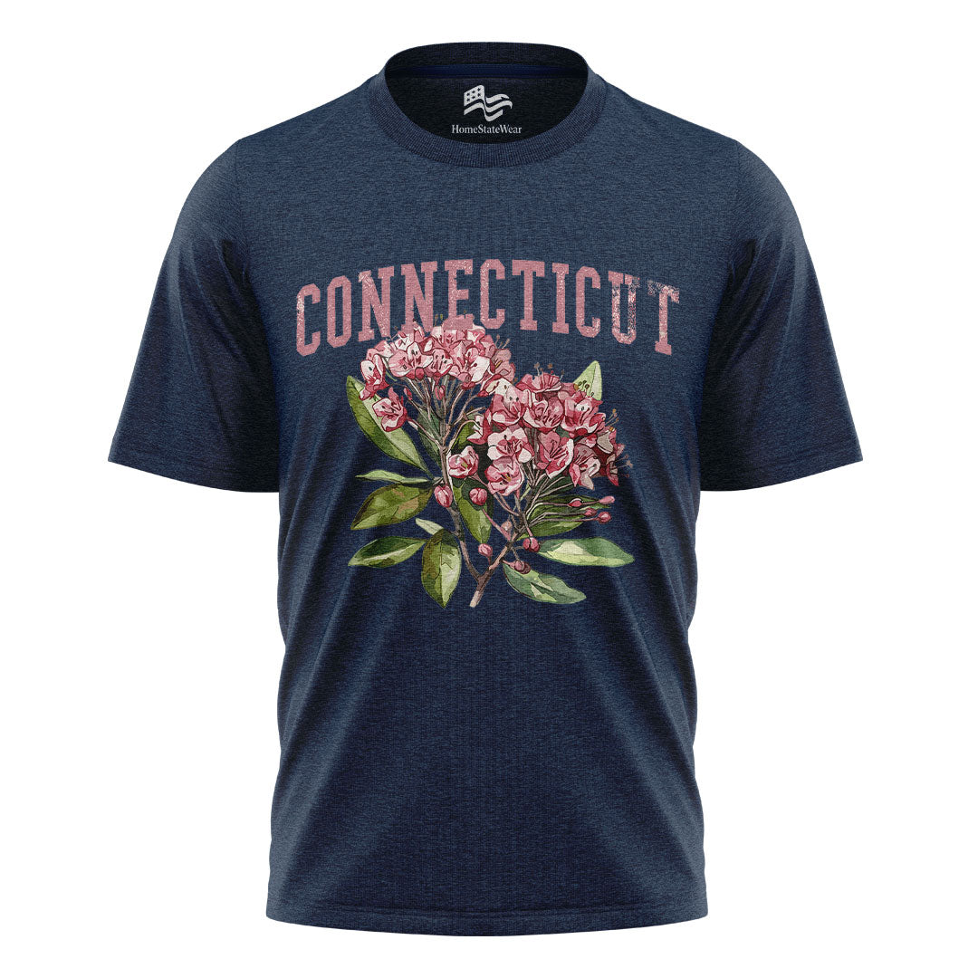Connecticut Mountain Laurel Comfort Colors Tee | Botanical Flower Shirt
