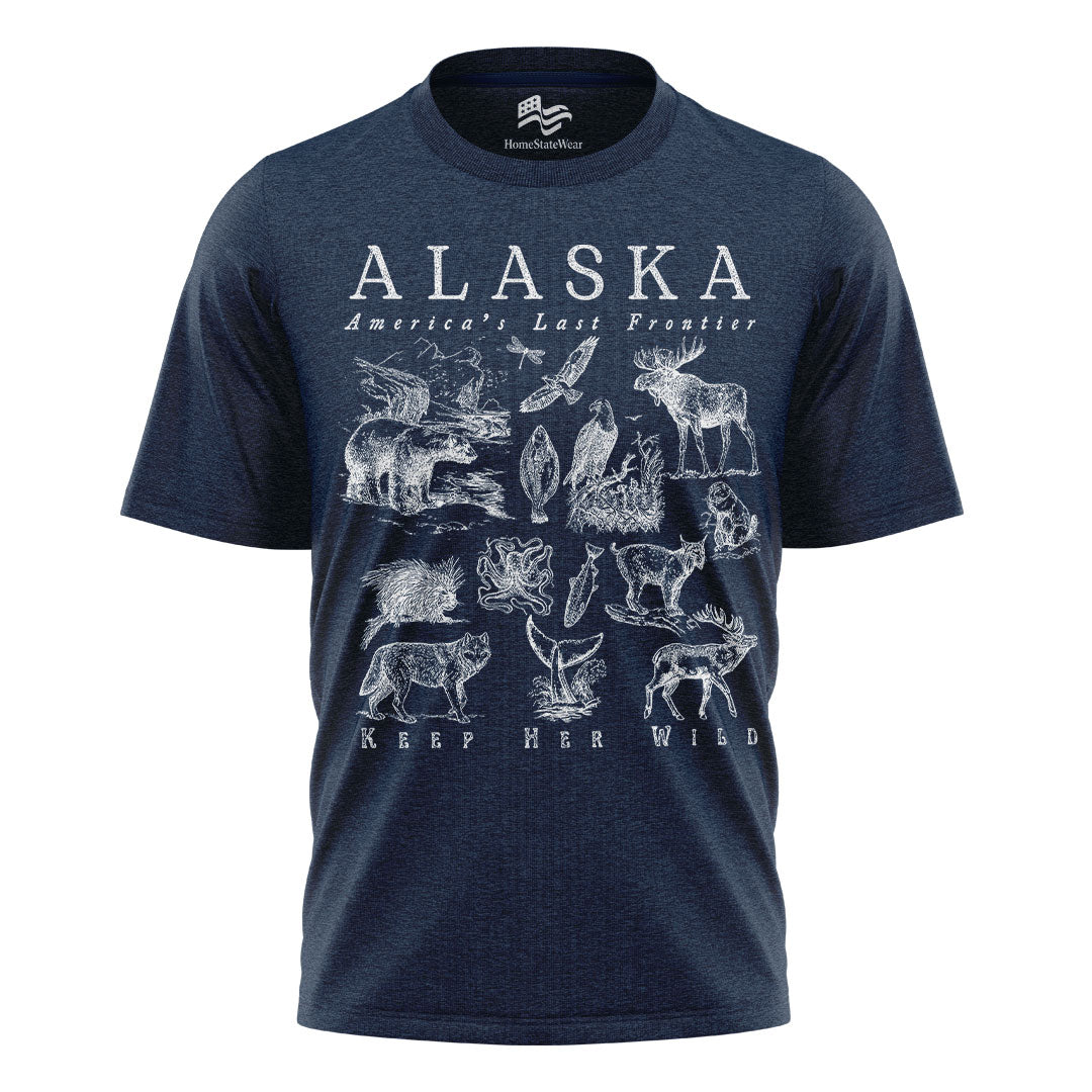 Vintage Alaska Wildlife Comfort Colors T-Shirt | Travel Souvenir Graphic Tee