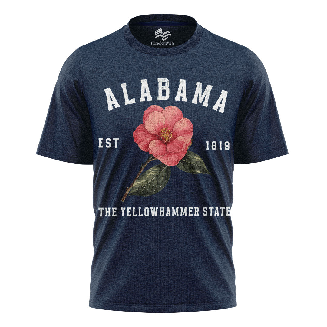 Camellia Flower Graphic Tee, Alabama State Flower