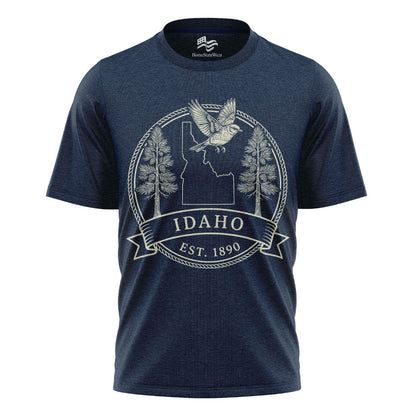 Idaho Est 1890 T-Shirt Mountain Bluebird & White Pine