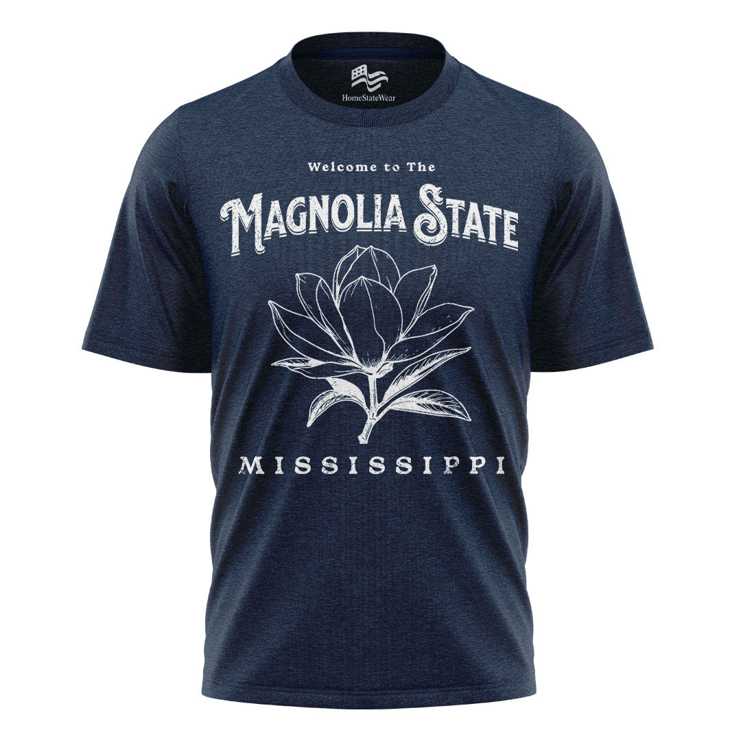 Welcome to Mississippi T-Shirt, Magnolia State Flower Tee,