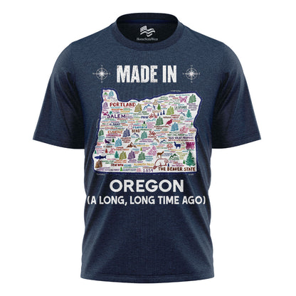 Made In Oregon T-Shirt, Beaver State Map Pride Tee