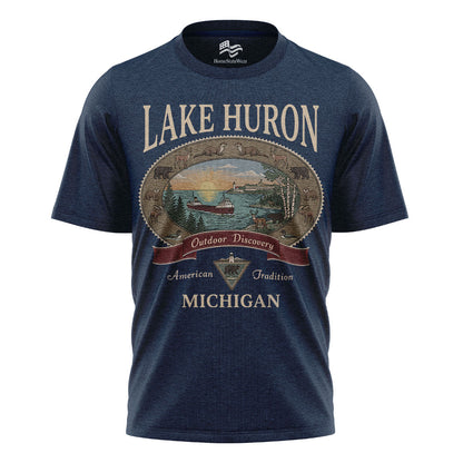 Lake Huron Michigan Comfort Colors Tee | Great Lakes Camping Shirt