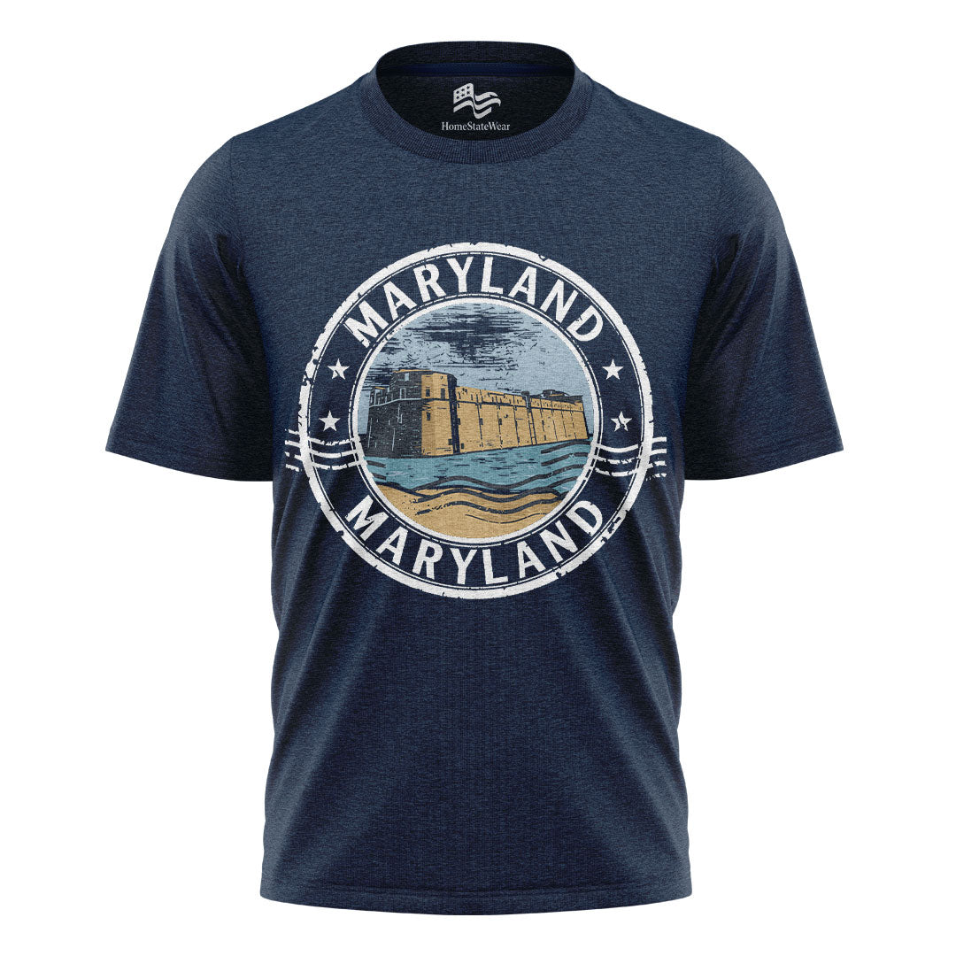 Maryland Coastal T-Shirt | Lighthouse Crab Flower Tee