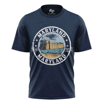 Maryland Coastal T-Shirt | Lighthouse Crab Flower Tee