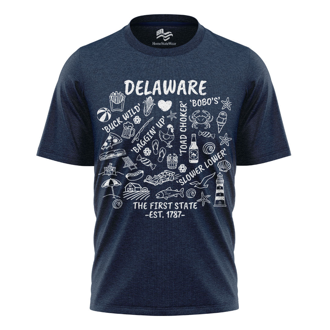 Delaware First State Graphic Tee | Coastal Travel Shirt