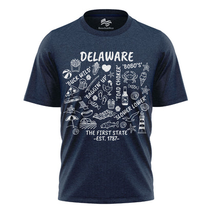 Delaware First State Graphic Tee | Coastal Travel Shirt