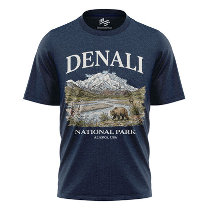 Denali National Park T-Shirt, Vintage Alaska Mountain Tee