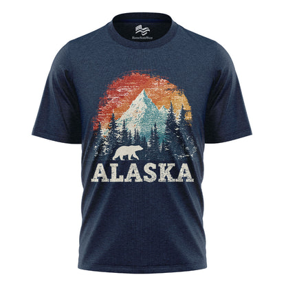 Vintage Alaska Mountain Bear T-Shirt | Retro Wildlife Graphic Tee