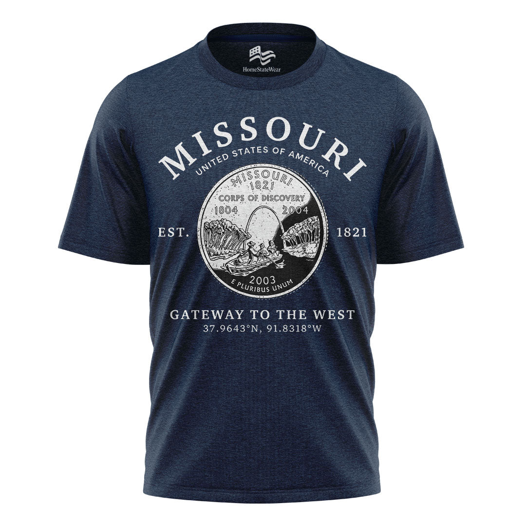 Missouri Show-Me State T-Shirt, Missouri Quarter Graphic Tee