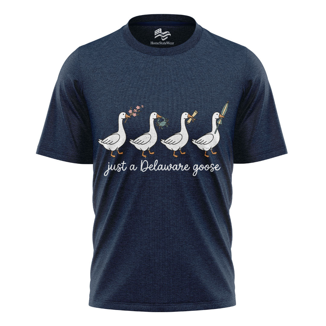 Delaware Goose Comfort Colors Tee | Whimsical Bird Graphic Shirt