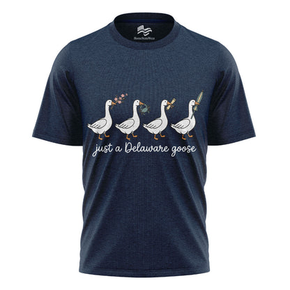 Delaware Goose Comfort Colors Tee | Whimsical Bird Graphic Shirt