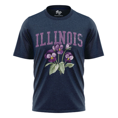 Illinois Violet Comfort Colors Tee | State Flower Gift Shirt
