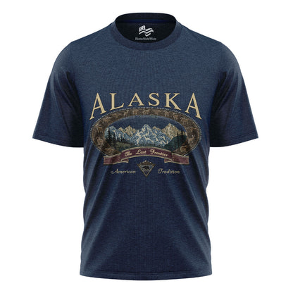 Vintage Alaska Mountain T-Shirt, The Last Frontier Wildlife Tee