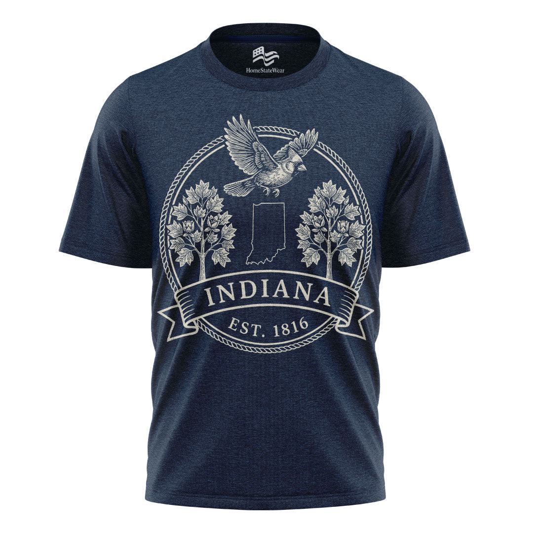 Indiana Est 1816 T-Shirt | Cardinal & Tulip Tree Tee