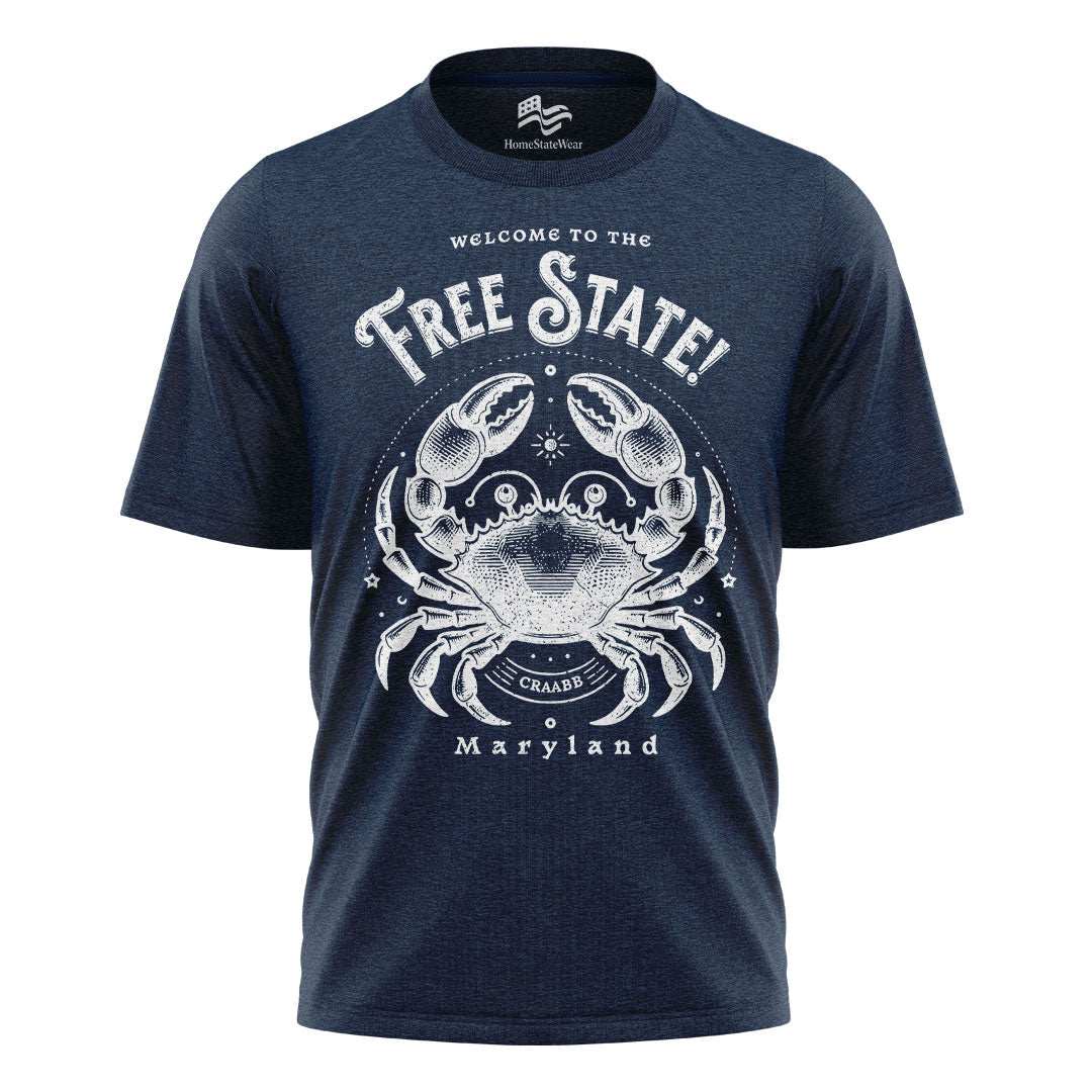 Welcome to Maryland T-Shirt | Free State Crab Tee