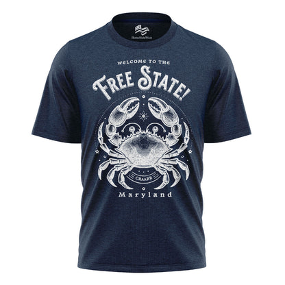 Welcome to Maryland T-Shirt | Free State Crab Tee